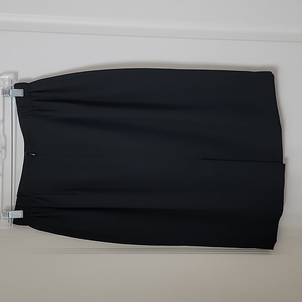Criscione New York Size S Black Vintage Pencil Skirt Pleated Side Waist, Lined - Picture 3 of 10